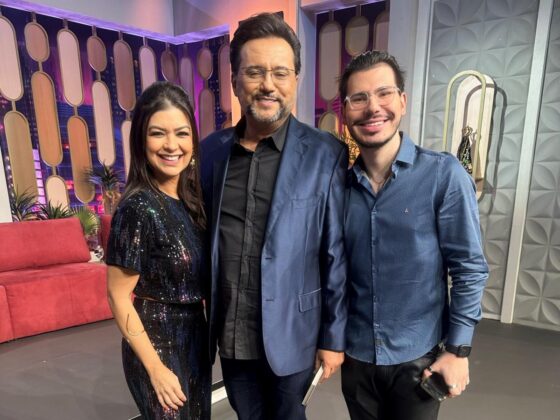 Amanda Françozo no programa da TV Aparecida