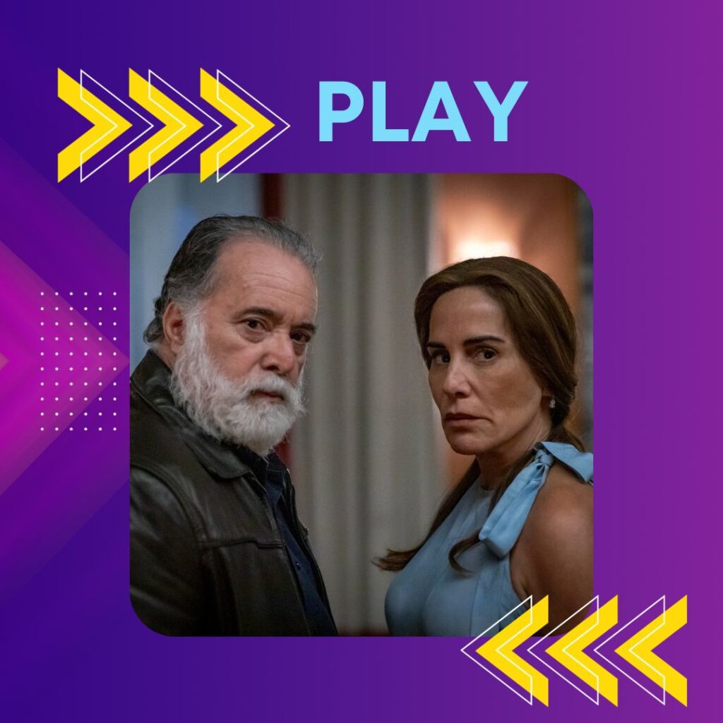 Tony Ramos e Gloria Pires se encaram.