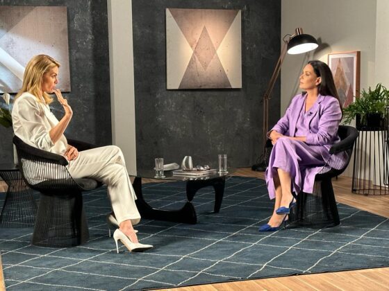 Ana Hickmann e Carolina Ferraz no Domingo ESpetacular