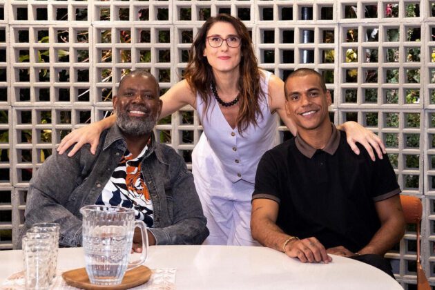 Péricles, Paola e Marcelo Mello Jr