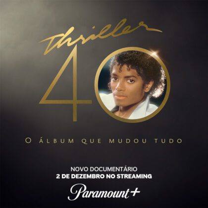 Arte do documentário Thriller lembra a capa do álbum