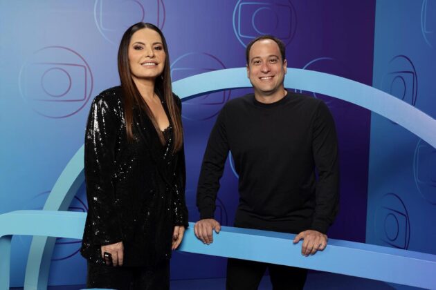 Manzar Feres e Paulo Marinho, executivos da TV Globo no Upfront