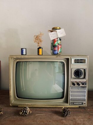 photo of an old tv