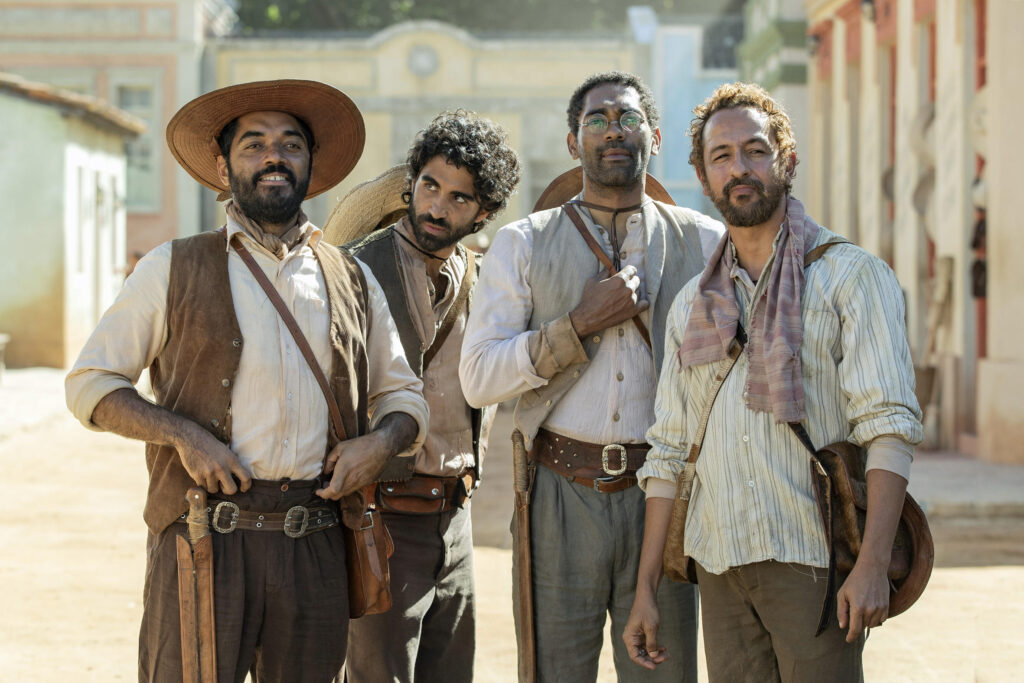 Josué e seus irmãos em cena da novela Guerreiros do Sol